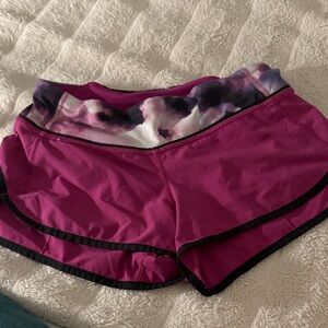 lululemon athletica Pink and Black Athletic Shorts
